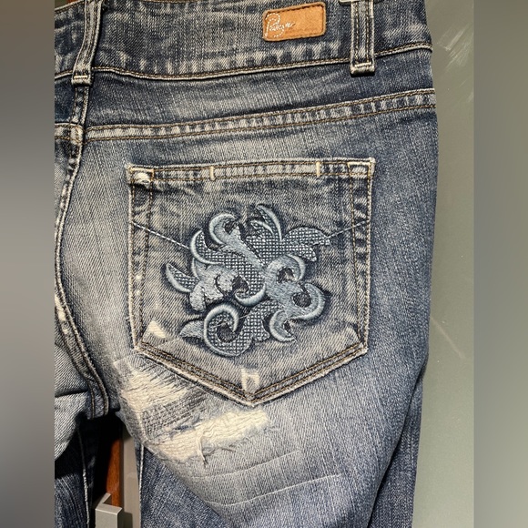 Paige Premium Denim Hidden Hills Reconstructed Embroidered Jeans Size 28 - Picture 7 of 10